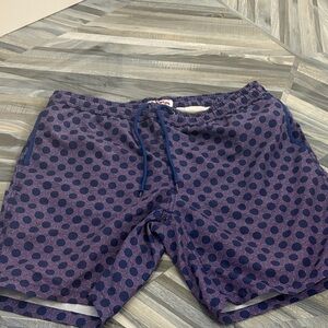 Mr.Swim Blue and Purple Geometric Swim Trunks